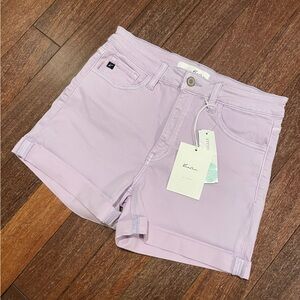 NWT KanCan Malani Purple Cuffed Shorts